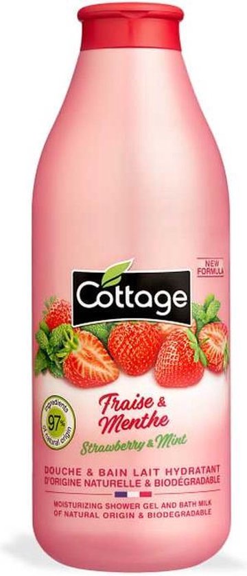 360x840-84 Cottage Moisturizing Shower Milk Strawberry Mint 750ml - Image 1