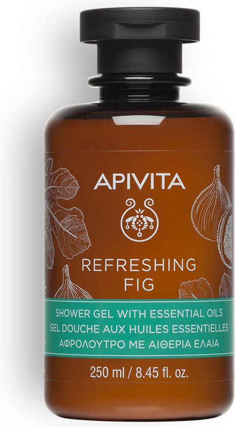 463x840-62 Apivita Body Care Refreshing Fig Shower Gel with Essential Oils - Image 1