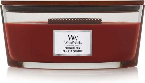 550x314-55 WoodWick Heartwick Flame Ellipse Geurkaars - Cinnamon Chai - Image 1
