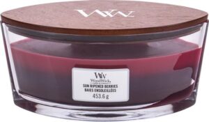 WoodWick Heartwick Flame Ellipse Geurkaars Trilogy - Sun Ripened Berries - Image 3