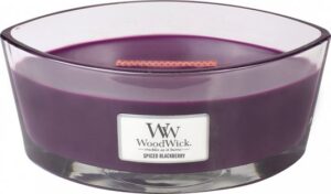 WoodWick Heartwick Flame Ellipse Geurkaars - Spiced Blackberry - Image 4