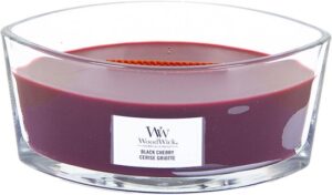 WoodWick Heartwick Flame Ellipse Geurkaars - Black Cherry - Image 3