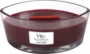 WoodWick Heartwick Flame Ellipse Geurkaars - Black Cherry - Image 2