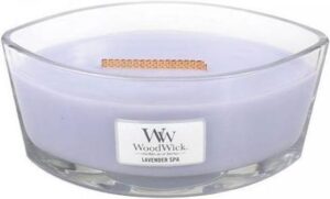 WoodWick Heartwick Flame Ellipse Geurkaars - Lavender Spa - Image 2