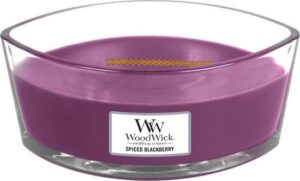 WoodWick Heartwick Flame Ellipse Geurkaars - Spiced Blackberry - Image 2