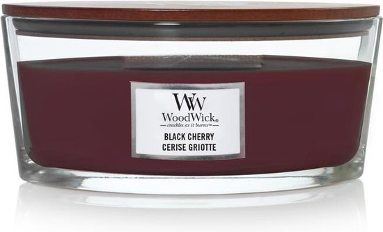 550x334-72 WoodWick Heartwick Flame Ellipse Geurkaars - Black Cherry - Image 1