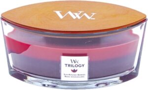 WoodWick Heartwick Flame Ellipse Geurkaars Trilogy - Sun Ripened Berries - Image 4