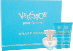 Versace Dylan Turquoise pour Femme Giftset - 50 ml eau de toilette spray + 50 ml showergel + 50 bodylotion - cadeauset voor dames - Image 3