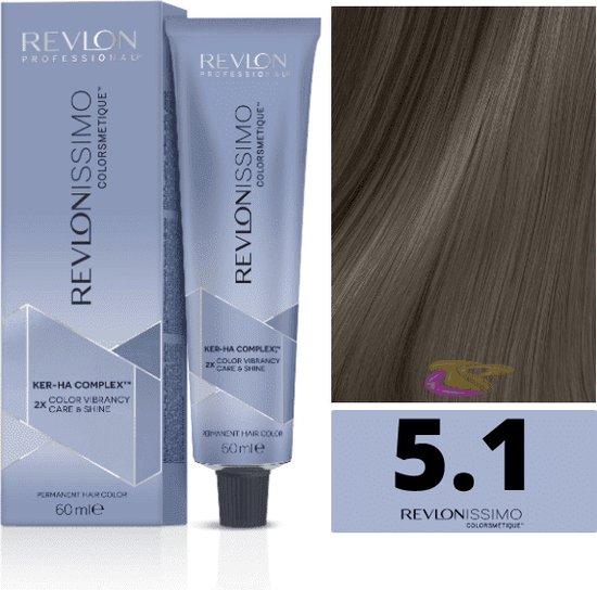 550x544-99 Permanente kleurcrème Revlon Revlonissimo Colorsmetique Nº 5.1 (60 ml) - Image 1