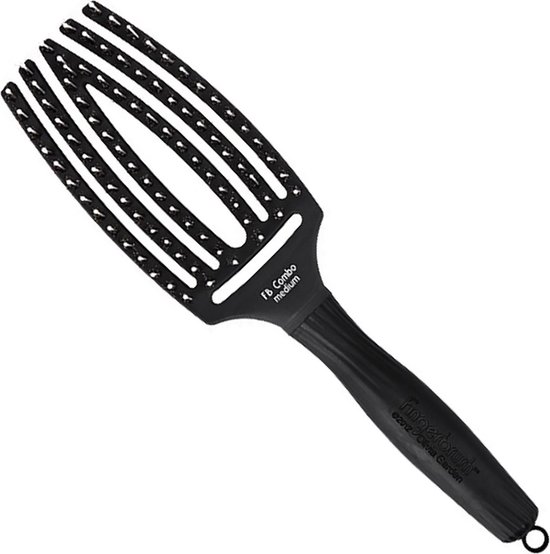 550x554-162 Olivia Garden Haarborstel - Fingerbrush M - Olivia Garden - Zwart - Image 1