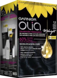 Permanent Dye Olia 1,10 Black Sapphire Garnier Ammonia-free (4 Pieces) - Image 2