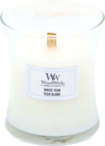 WoodWick Geurkaars Mini White Teak 85 gr - Image 2
