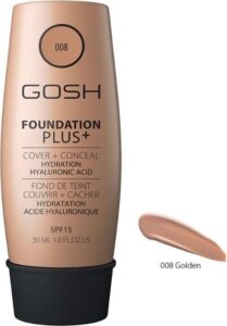 Gosh - Foundation Plus+ Concealing And Correcting Face Primer 008 Golden 30Ml - Image 4