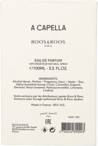Roos & Roos A Capella Eau de Parfum Spray 100 ml - Image 4