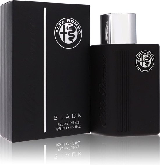 7HmunRNZ-550x565-10 Alfa Romeo Black Eau De Toilette Spray 125 Ml For Men - Image 1