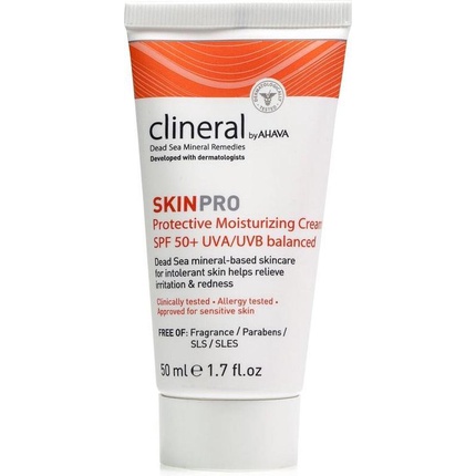 130998_292287e02a90ee139738be2bc30f5fab Ahava Clineral Skinpro Protective Moisturizing Cream SPF50 Creme GevoeligeIntolerante Huid 50ml - Image 1