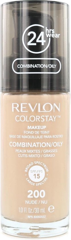 249x840-23 Revlon Colorstay Makeup Combinationoily Skin Spf 15 200 Nude Foundation 30ml - Image 1