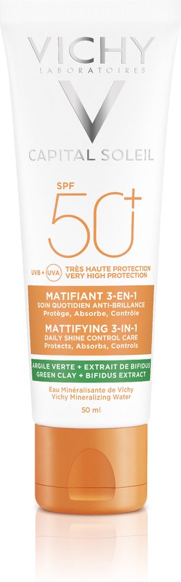 262x840-77 Vichy Capital Soleil Anti-Glimmen Zonnebrand SPF50 - 50ml - tegen onzuiverheden - Image 1