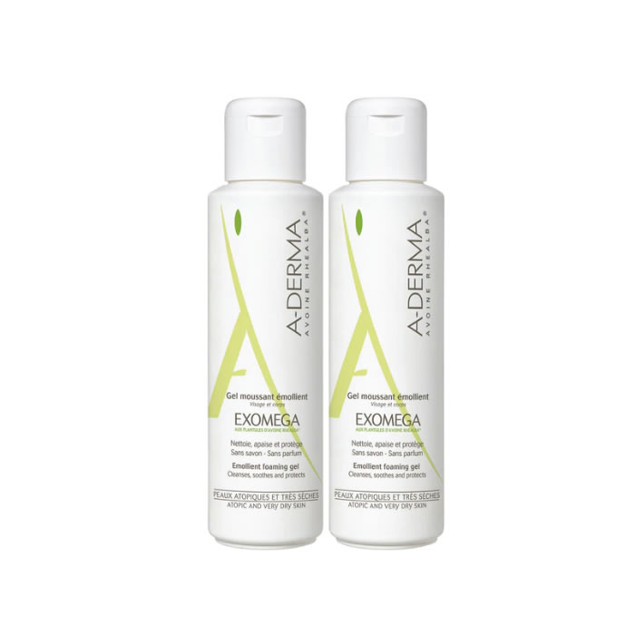 3221187_c0de02fae241af26aba300a33a9ec9f2 Exomega Control Emollient Foaming Gel Set 2 Pcs By A-derma 2 Pcs - Image 1