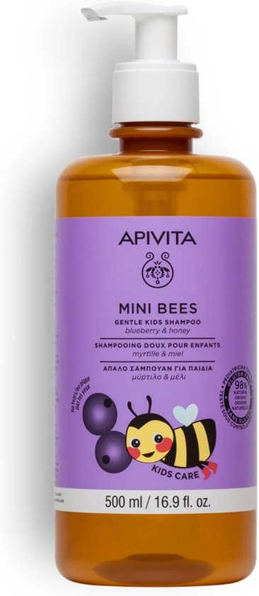 366x840-112 Apivita Mini Bees Gentle Kids Shampoo (3+) - Image 1
