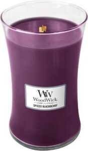 WoodWick Hourglass Large Geurkaars - Spiced Blackberry - Image 4