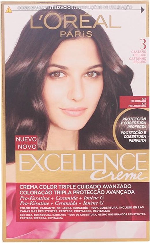 520x840-77 Permanente Kleur Excellence L'Oreal Make Up Donkerbruin - Image 1