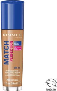 Match Perfection Foundation Spf20 By Rimmel #200-soft-beige-30ml - Image 3