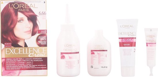550x267-126 Excellence Intense Tint Hair Color By L'oreal #6.66-rojo-escarlata-intenso - Image 1