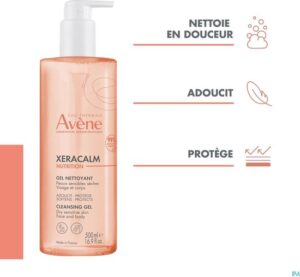 Avene Xerecalm Nutrition Cleansing Gel 500ml - Image 2
