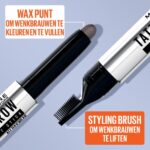 Maybelline New York - Tattoo Brow Lift Stick - 03 Medium Brown - Bruin Wenkbrauwpotlood met Stylingborstel - Image 4