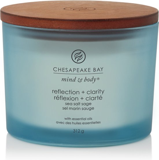 550x551-270 Chesapeake Bay Reflection & Clarity - Sea Salt Sage 3-Wick Candle - Image 1