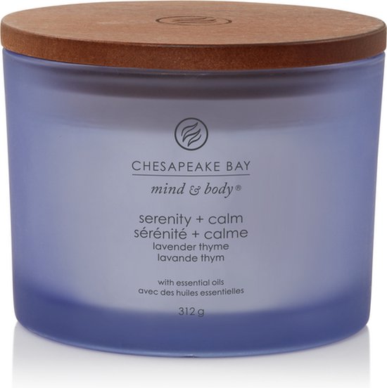 550x552-211 Chesapeake Bay Serenity & Calm - Lavender Thyme 3-Wick Candle - Image 1