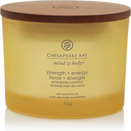 550x553-203 Chesapeake Bay Strength & Energy - Pineapple Coconut 3-Wick Candle - Image 1