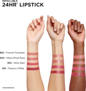 LOreal Paris   Infaillible 24h Lipstick   801 Toujours Toffee   Nude   Long Lasting  Nourishing Lipstick   5 Ml - Image 3