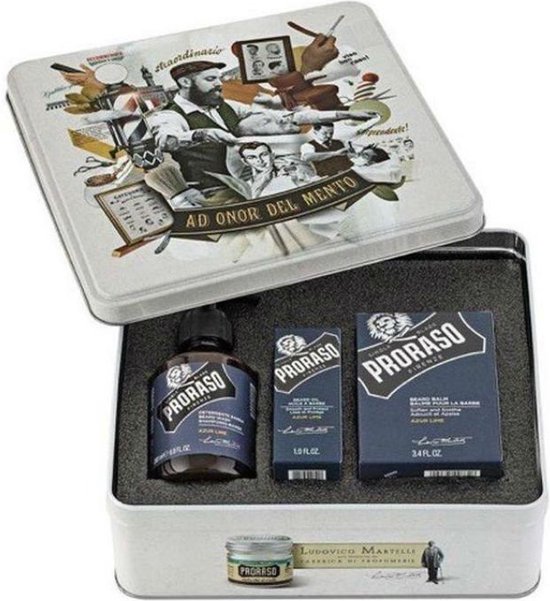 550x601-51 Proraso Giftset Beard Azur Lime - Image 1