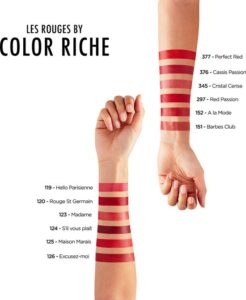 L’Oréal Paris Color Riche Satin Lipstick - Verzorgende, Lippenstift Verrijkt met Arganolie - 377 Perfect Red- Rood - 4,54 gr - Image 3