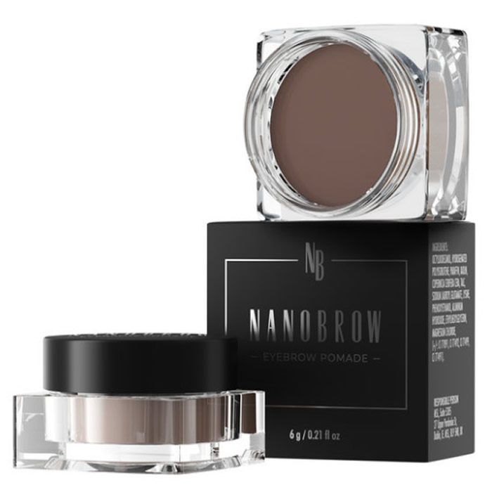 5905669547437 Nanobrow Eyebrow Pomade Dark Brown 6g - Image 1