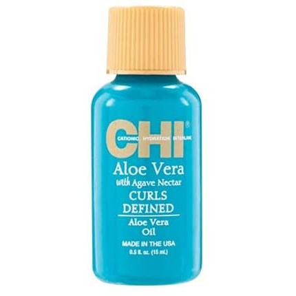 129095_dc09ff43487f10c30a8bf10375cb8386 CHI Aloe Vera Aloe Vera Oil Olie Krullend Haar 15ml - Image 1