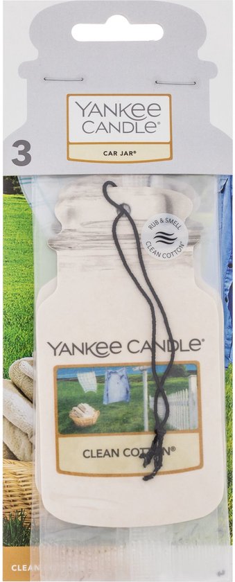 339x840-135 Yankee Candle Autoparfum Car Jar 3 stuks Clean Cotton - Image 1