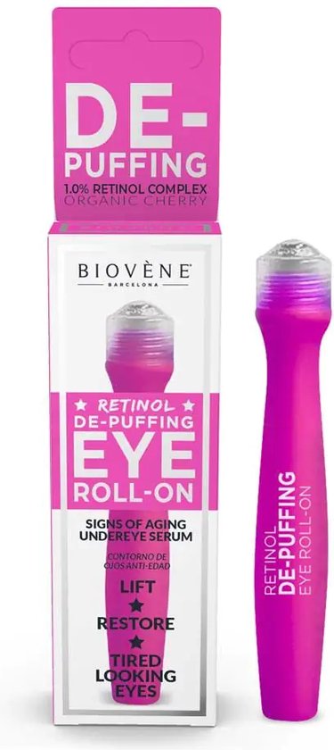 375x840-31 Biovene Retinol De-Puffing Eye Roll on - 15 ml - Image 1