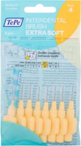 Tepe Tandenragers Extra Soft 0.7 mm Lichtgeel - 8 stuks
