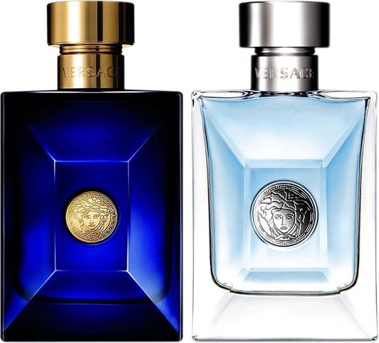 550x497-50 Versace Dylan Blue Man + Pour Homme Eau De Toilette Spray 30ml Set 2 Pieces - Image 1