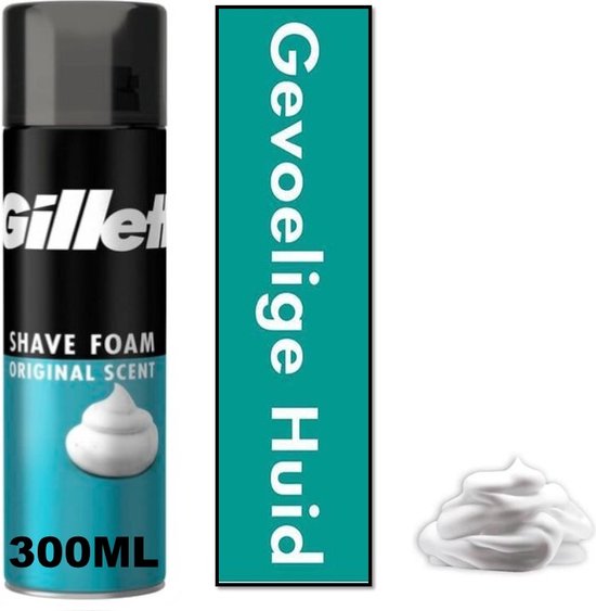 550x563-54 Gillette Scheerschuim Classic Sensitive 300 ml - Image 1