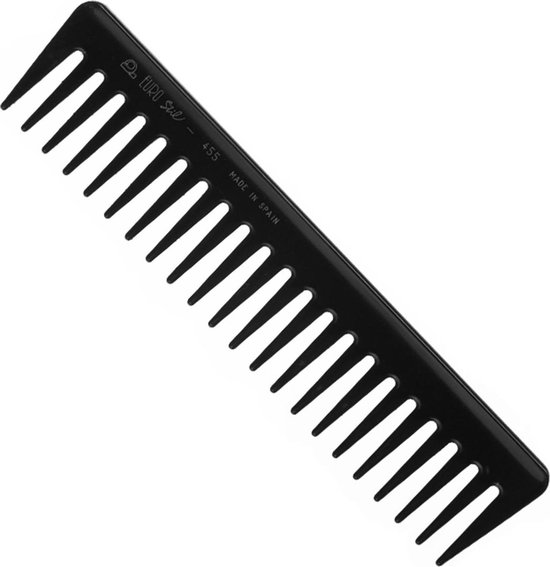 550x567-34 Eurostil Mechas Peine Black Black 1un - Image 1