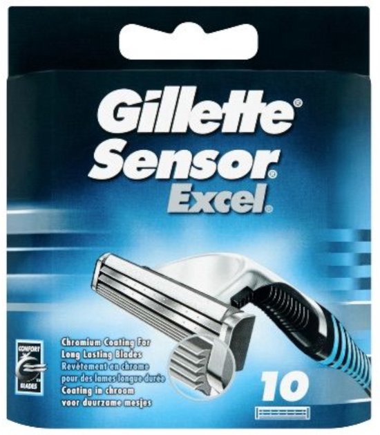 550x629 Gillette Sensor Excel Scheermesjes Mannen - 10 Stuks - Image 1