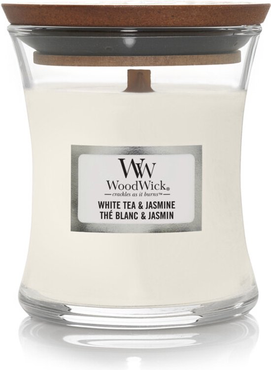 550x750-98 WoodWick Geurkaars Mini White Tea & Jasmine 85 gr - Image 1