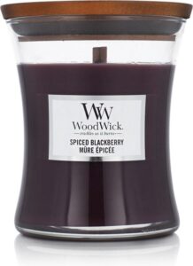 WoodWick Hourglass Medium Geurkaars - Spiced Blackberry - Image 3