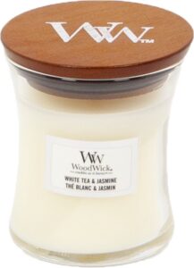 WoodWick Geurkaars Mini White Tea & Jasmine 85 gr - Image 4