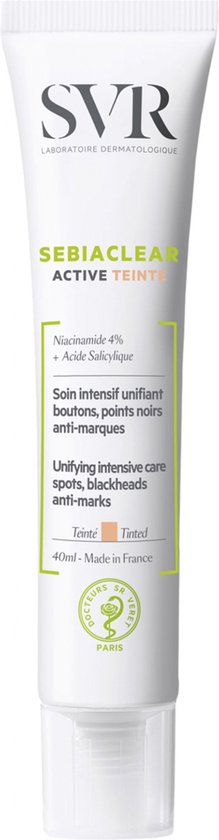 219x840-38 Vochtinbrengende Crème Make-Up Effect SVR Sebiaclear Active Teint Anti-Imperfecties (40 ml) - Image 1