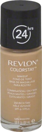 Revlon Colorstay 24hrs make up SPF 15  350 Rich Tan   combination to oily skin  30 ml - Image 4